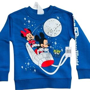 NWT Disney Parks Store Unissex Blue Sweatshirt